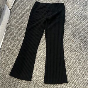 Koji Yohji Black Striped Spandex Stretchy Trouser Pant Size 5